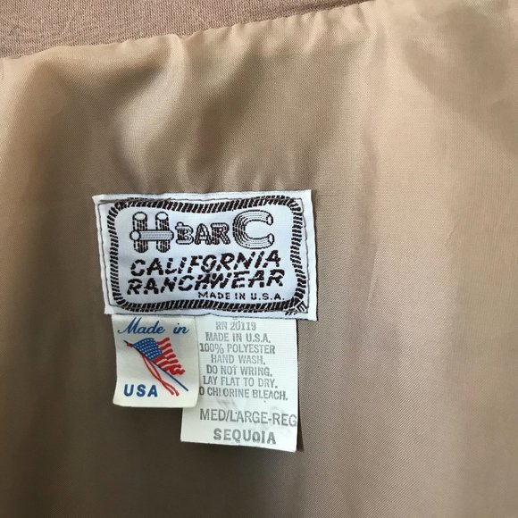 Vintage 1970s H bar C ranchwear jacket beige Med - Picture 12 of 12